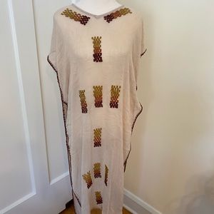 Free People Beach Long Coverup Light Beige Boho!